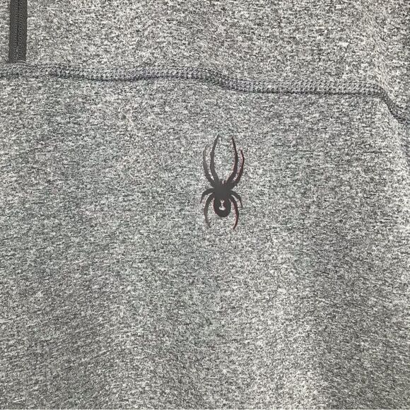 Spyder Active Gray Quarter Zip ProWB Performance Long Sleeve Pullover - Picture 13 of 15